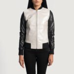 Monochrome Luxe Bomber Jacket