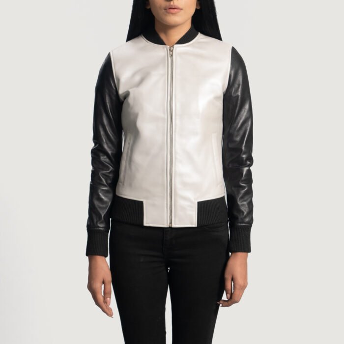 Monochrome Luxe Bomber Jacket