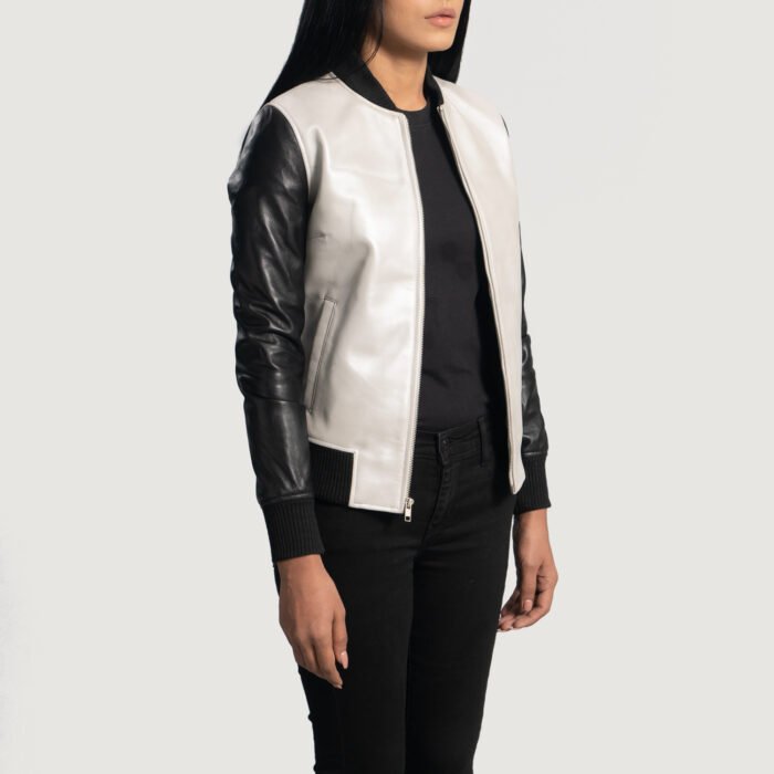 Monochrome Luxe Bomber Jacket