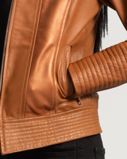 Tan Elegance Leather Jacket