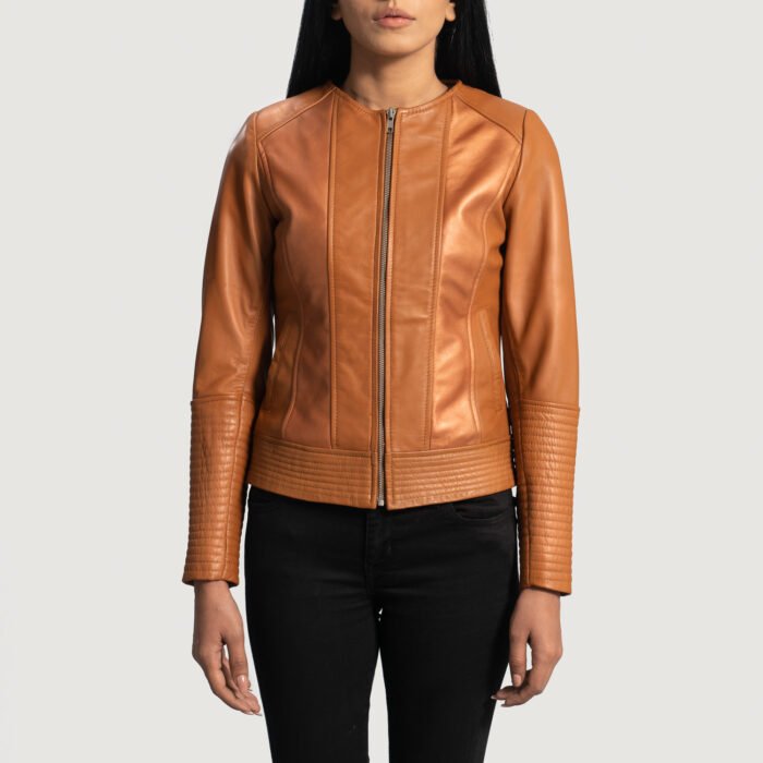 Tan Elegance Leather Jacket