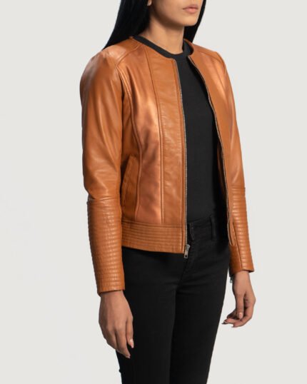 Tan Elegance Leather Jacket