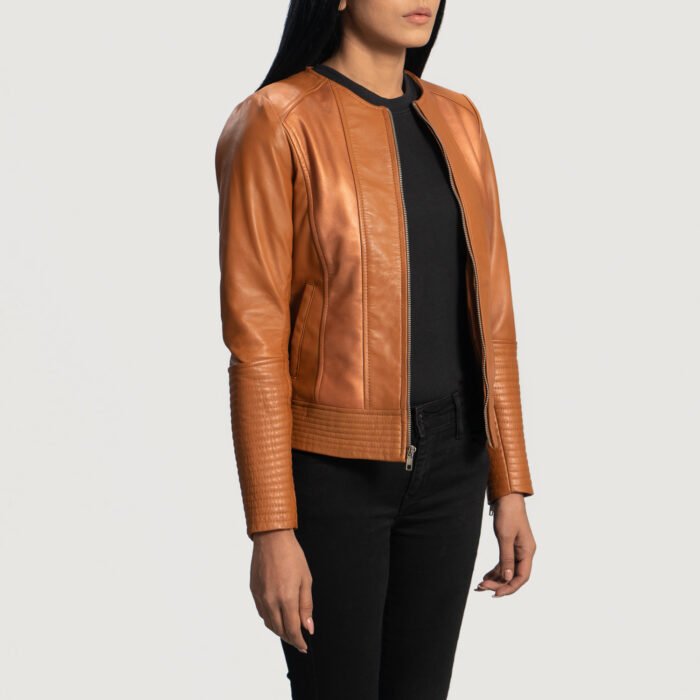 Tan Elegance Leather Jacket