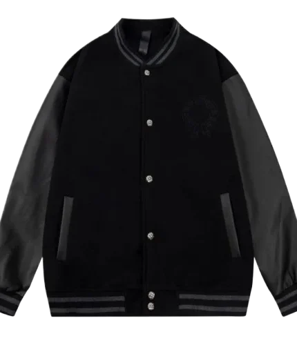 Chrome Hearts Leather Sleeve Jacket
