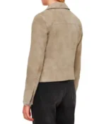 Bad Sisters Eva Birthistle Suede Leather Biker Jacket