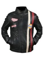 Racing Stripes Leather Jacket