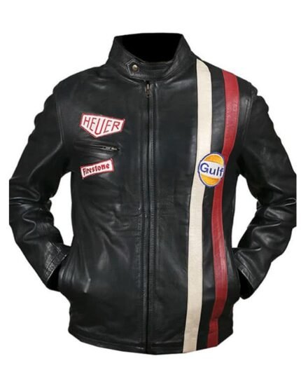 Racing Stripes Leather Jacket