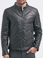 Classic Diamond Quilted Bomber Jacket