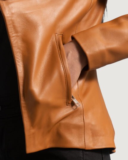 Honeycomb Quilted Leather Blazer