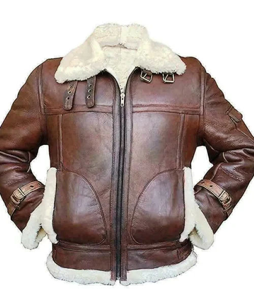 Vintage Valor Shearling Leather Jacket